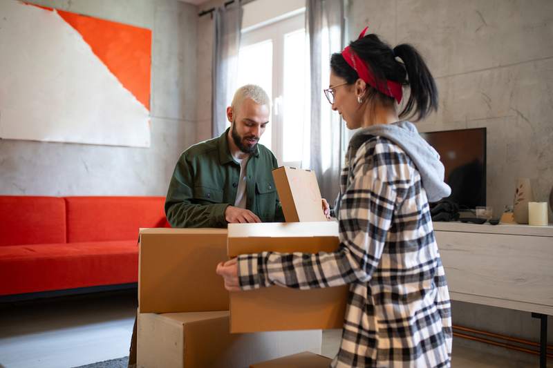 Couple moves into their new home